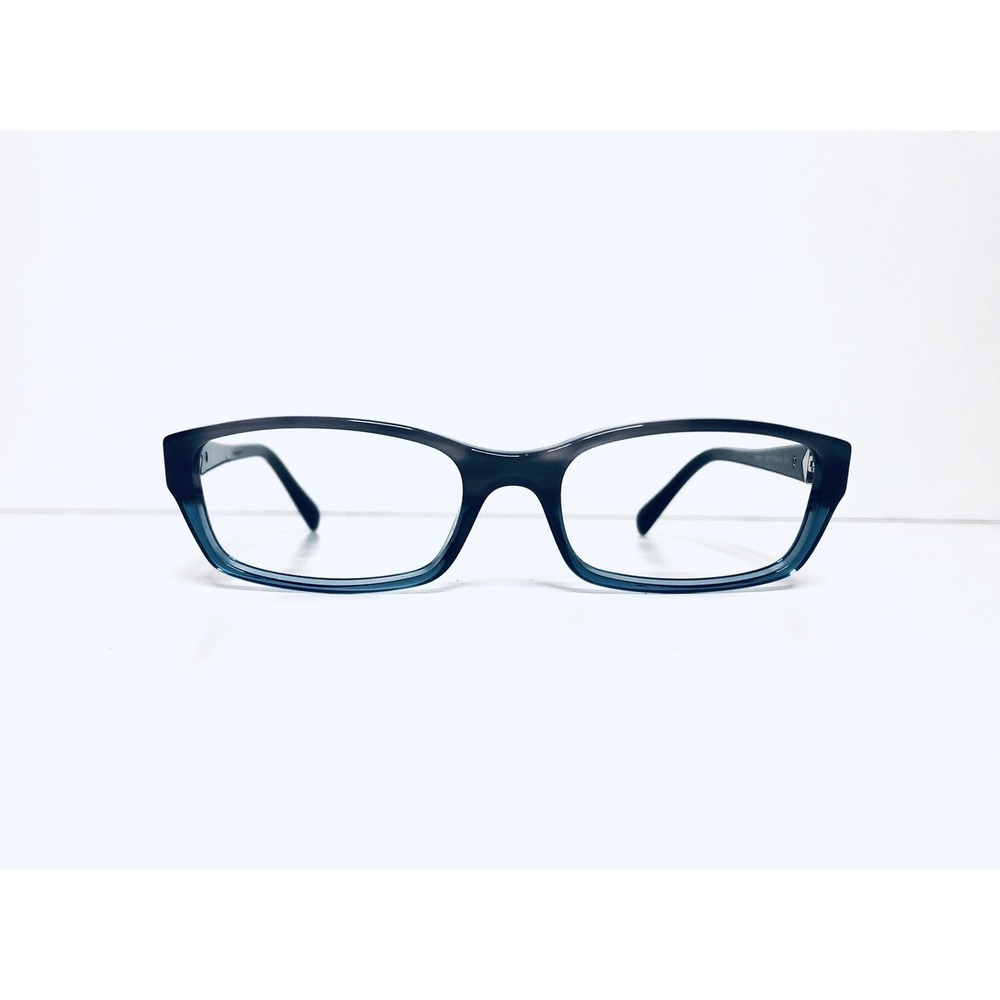 Prada Smoke Gray Blue Rectangular Glasses W Gray Temples Italy VPR07N 53 17 140